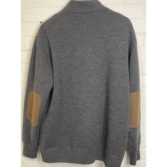Orvis Ultimate Wool Sweater | Mens Large | Lined 1/4 Zip Pullover Gray | Vintage - Picture 10 of 11